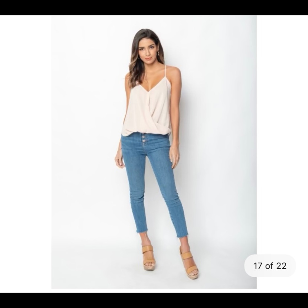 NWOT Chiffon Strap Tank